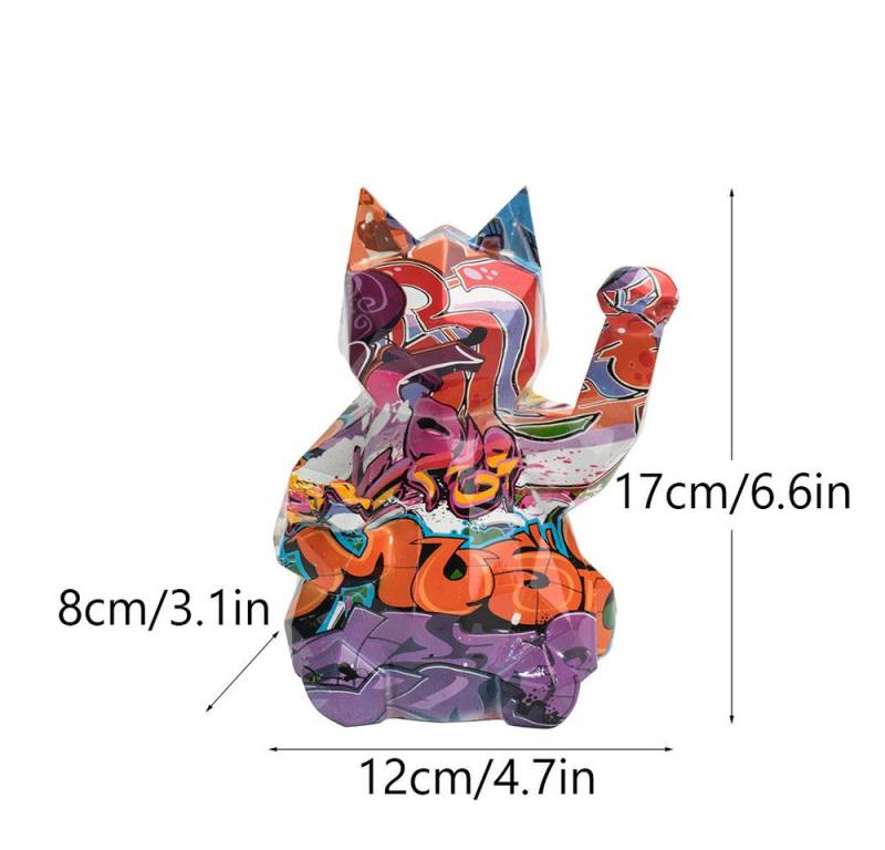 SIKAINI Skulptur (Gesten, Glückskatze, Pferdestatue, Wohnzimmer, Esszimmer, Büro, Laden, Ladendekoration), Hergestellt aus hochwertigem Harzmaterial mit exquisiter Verarbeitung von SIKAINI