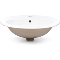 Siko Multi Einbauwaschbecken 55×47,5 cm aus Keramik mit mittigem Hahnloch, Weiß (1690NEW) von SIKO