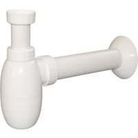 Siko Multi Waschbecken-Siphon 5/4″ DN40 für Einhebelmischer mit Ablauf, Weiß (E560) von SIKO
