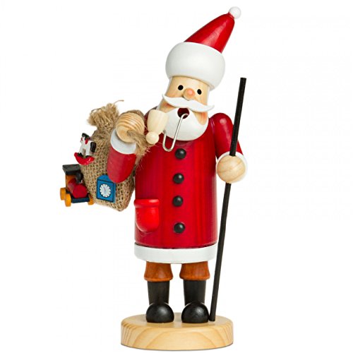 Sikora RM-A Räuchermännchen aus Holz 3 Größen Verschiedene Motive, Farbe/Modell:A01 rot - Weihnachtsmann, Höhe in cm:Höhe ca. 19.5 cm von SIKORA