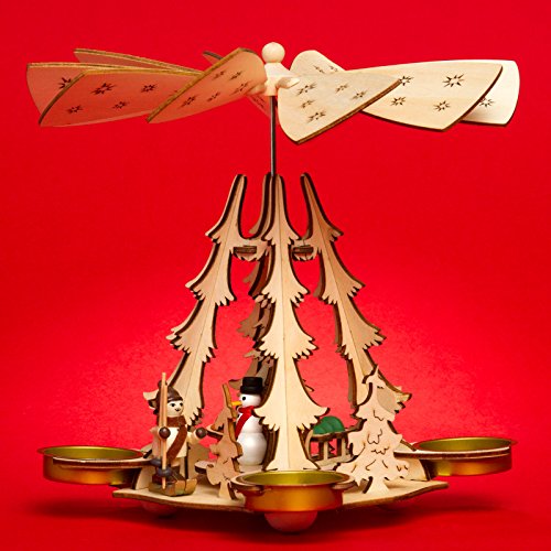 Sikora P29 Holz Teelicht Weihnachtspyramide für 4 Teelichte H: 20 cm von SIKORA