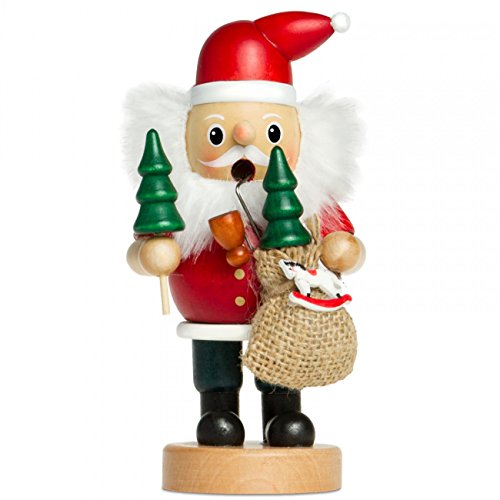 Sikora RM-B Räuchermännchen aus Holz Verschiedene Motive, Größe:Höhe ca. 16 cm, Farbe/Modell:B01 rot - Weihnachtsmann von SIKORA