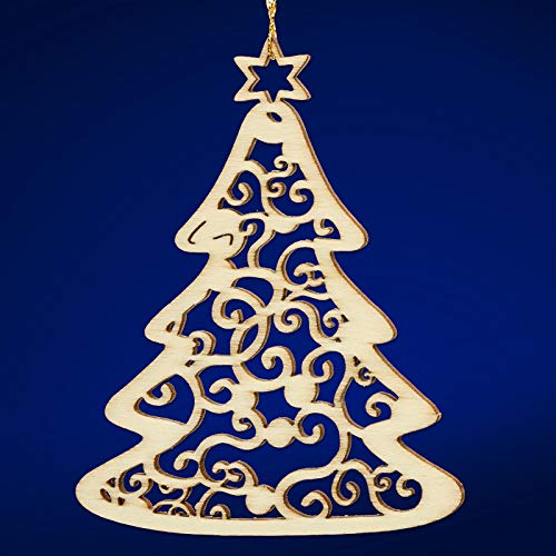 SIKORA BS-LS Traditionelle Filigrane Christbaumschmuck Holzanhänger aus nachhaltiger Herstellung - 28 Modelle wählbar, Modell:O1 Ornament Baum H 8.9cm SIKORA BS-LS Traditionelle Filigrane Christbaumschmuck Holzanhänger aus nachhaltiger Herstellung - 28 Modelle wählbar, Modell:O1 Ornament Baum H 8.9cm von SIKORA