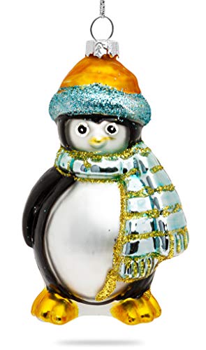 SIKORA Christbaumschmuck Glas Ornament/Pinguin - H: 7 cm von SIKORA