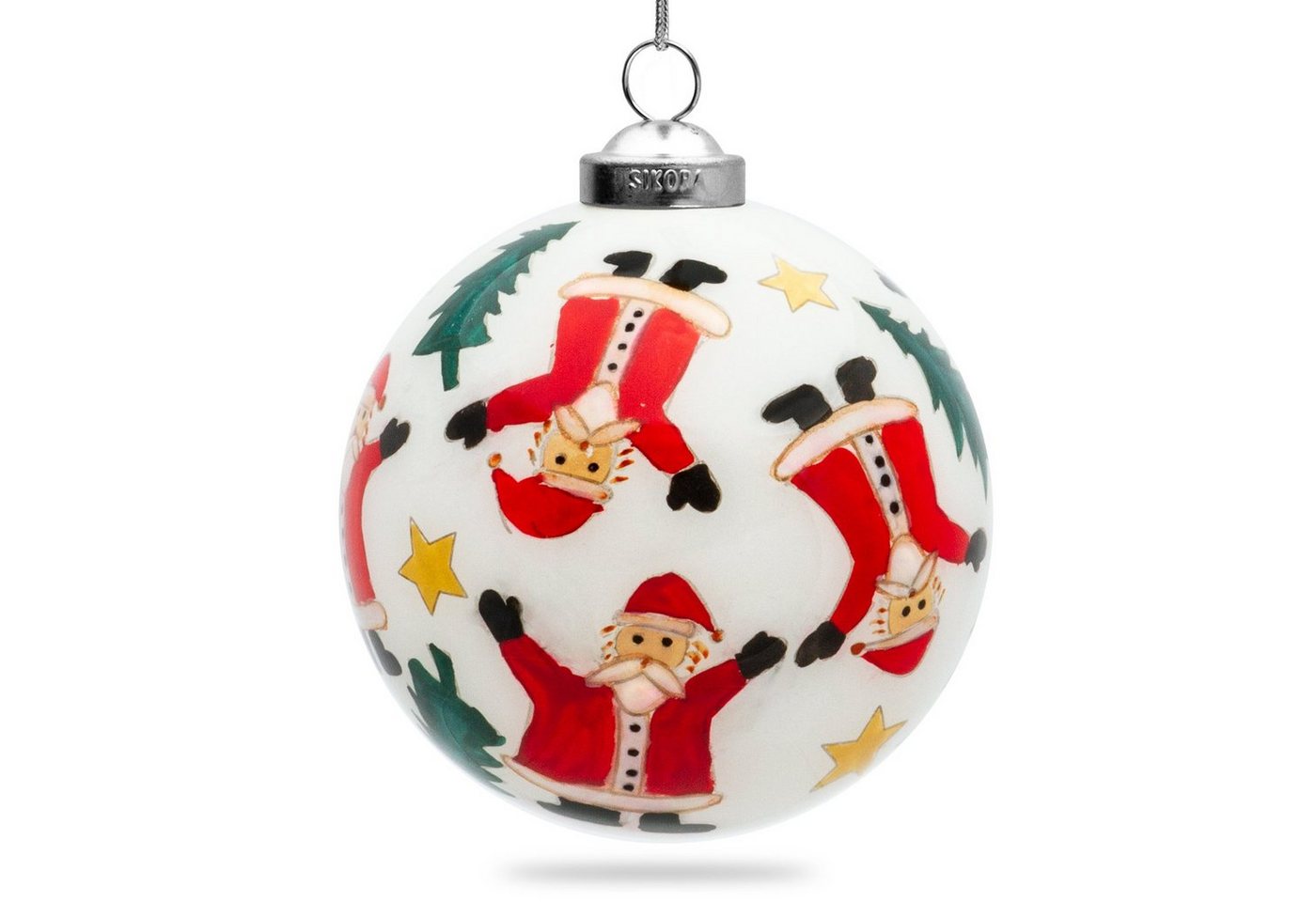 SIKORA Christbaumschmuck K08-85 Weihnachtsmänner Weihnachtskugel Innenglasmalerei D: 7,5 cm SIKORA Christbaumschmuck K08-85 Weihnachtsmänner Weihnachtskugel Innenglasmalerei D: 7,5 cm von SIKORA