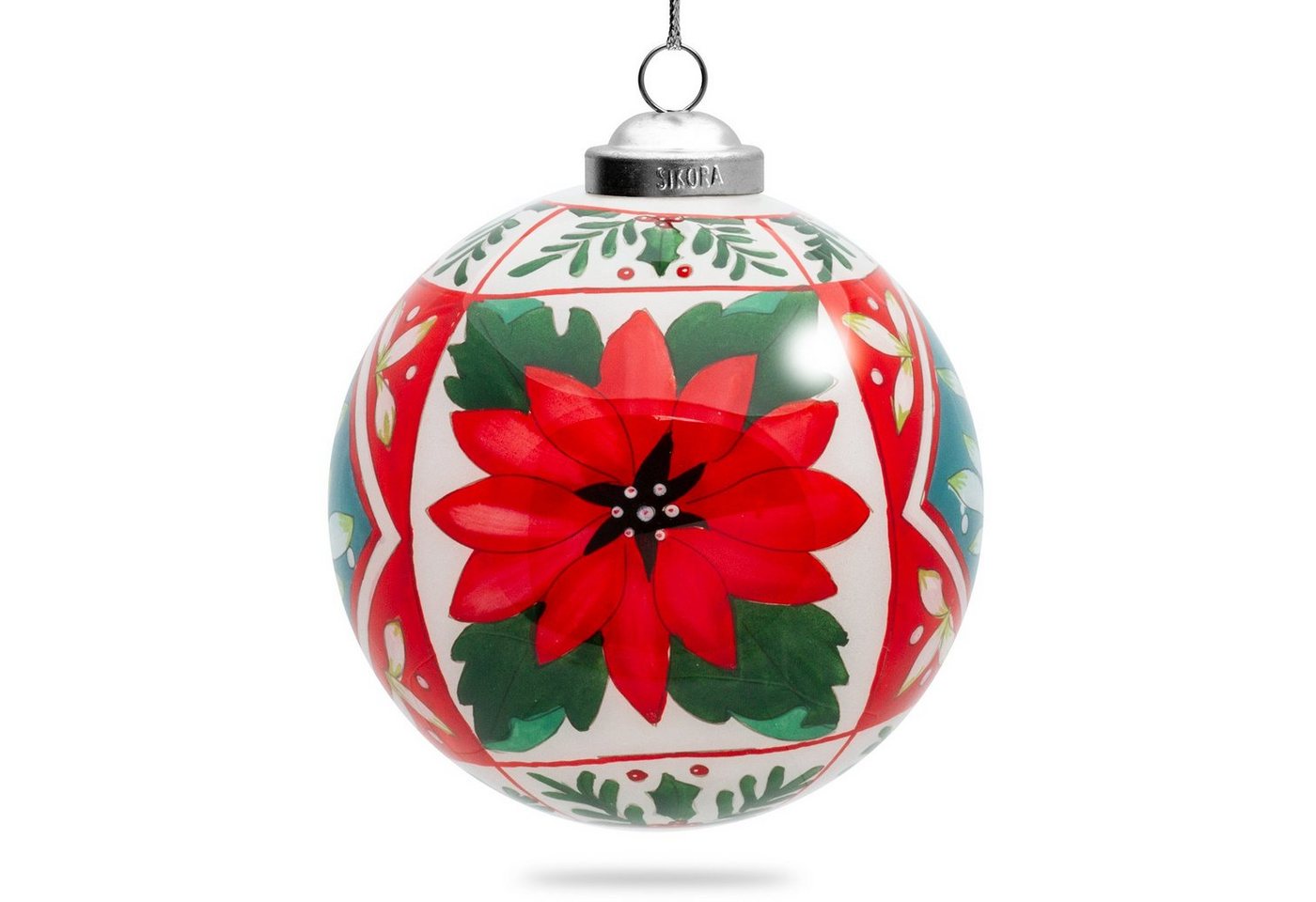 SIKORA Christbaumschmuck K10-19 Weihnachtsstern Blüte Weihnachtskugel Innenglasmalerei D: 10 cm SIKORA Christbaumschmuck K10-19 Weihnachtsstern Blüte Weihnachtskugel Innenglasmalerei D: 10 cm von SIKORA