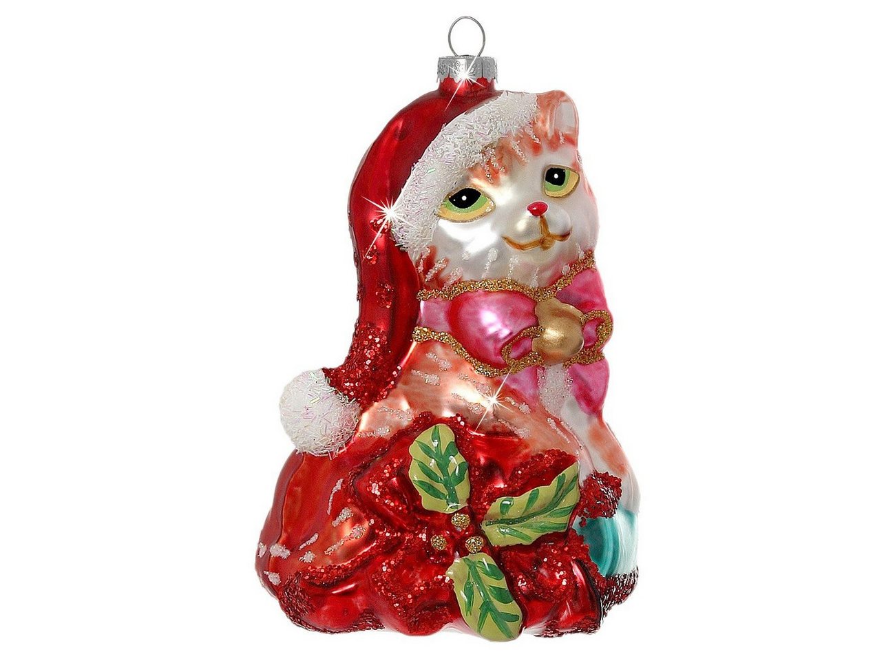 SIKORA Christbaumschmuck SIKORA Christbaumschmuck Glas Ornament / WEIHNACHTSKATZE - H:10cm von SIKORA