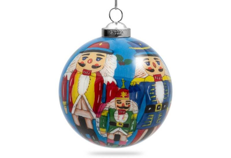 SIKORA Christbaumschmuck SIKORA K08-15 Nussknacker Glaskugel Weihnachtskugel Innenglasmalerei D: 7,5 cm von SIKORA
