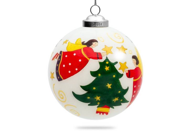 SIKORA Christbaumschmuck SIKORA K10-24 Engel Weihnachtsbaum Glaskugel Weihnachtskugel Innenglasmalerei D: 10 cm von SIKORA