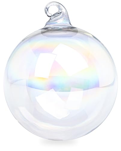 SIKORA Highlights 4er Set ausgefallene Christbaumkugeln aus klarem Glas 8cm, Farbe/Modell:Modell Pure klar, Höhe in cm:8 cm von SIKORA