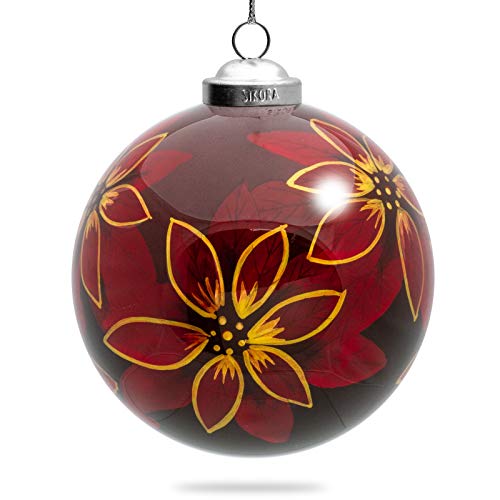 SIKORA K10-18 Weihnachtsstern Blüte Glaskugel Weihnachtskugel Innenglasmalerei D: 10 cm SIKORA K10-18 Weihnachtsstern Blüte Glaskugel Weihnachtskugel Innenglasmalerei D: 10 cm von SIKORA