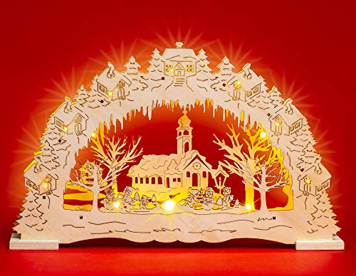 SIKORA LB03 beleuchteter LED Holz Schwibbogen DORFKIRCHE inklusive Trafo SIKORA LB03 beleuchteter LED Holz Schwibbogen DORFKIRCHE inklusive Trafo von SIKORA