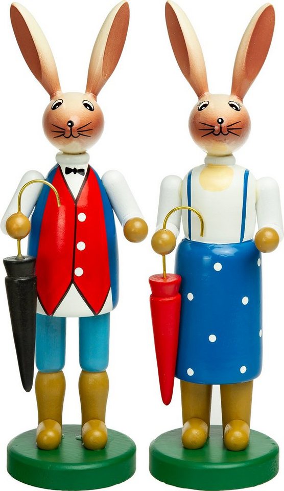 SIKORA Osterhase OD09 großes Mama und Papa Osterhasen Figuren Paar H: 21cm von SIKORA