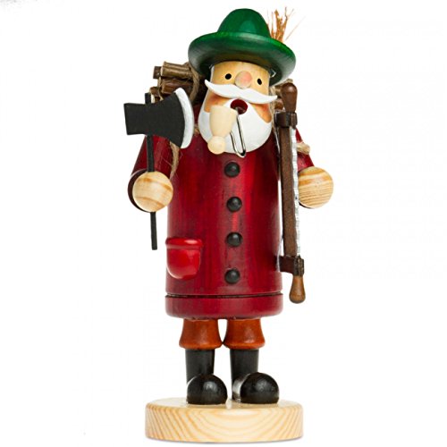 Sikora RM-A Räuchermännchen aus Holz 3 Größen Verschiedene Motive, Farbe/Modell:A03 rot - Holzfäller, Höhe in cm:Höhe ca. 36 cm von SIKORA