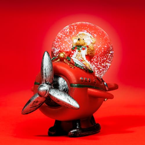 SIKORA SK42 Kleine Glas Deko Schneekugel Weihnachtsbär im Flugzeug D:45mm SIKORA SK42 Kleine Glas Deko Schneekugel Weihnachtsbär im Flugzeug D:45mm von SIKORA