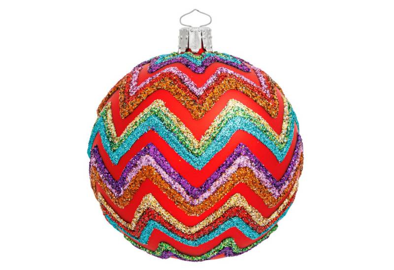 SIKORA Weihnachtsbaumkugel Premium Weihnachtskugel Glas ZickZack Muster 8cm - Prestige Collection, Hochwertiger Christbaumschmuck - Made in Germany SIKORA Weihnachtsbaumkugel Premium Weihnachtskugel Glas ZickZack Muster 8cm - Prestige Collection, Hochwertiger Christbaumschmuck - Made in Germany von SIKORA