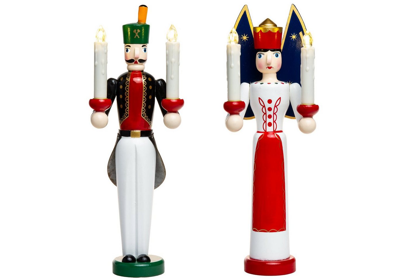 SIKORA Weihnachtsfigur EB-A-LED Engel und Bergmann aus Holz 2er Set mit LED Kerzen und Fernbedienung SIKORA Weihnachtsfigur EB-A-LED Engel und Bergmann aus Holz 2er Set mit LED Kerzen und Fernbedienung von SIKORA