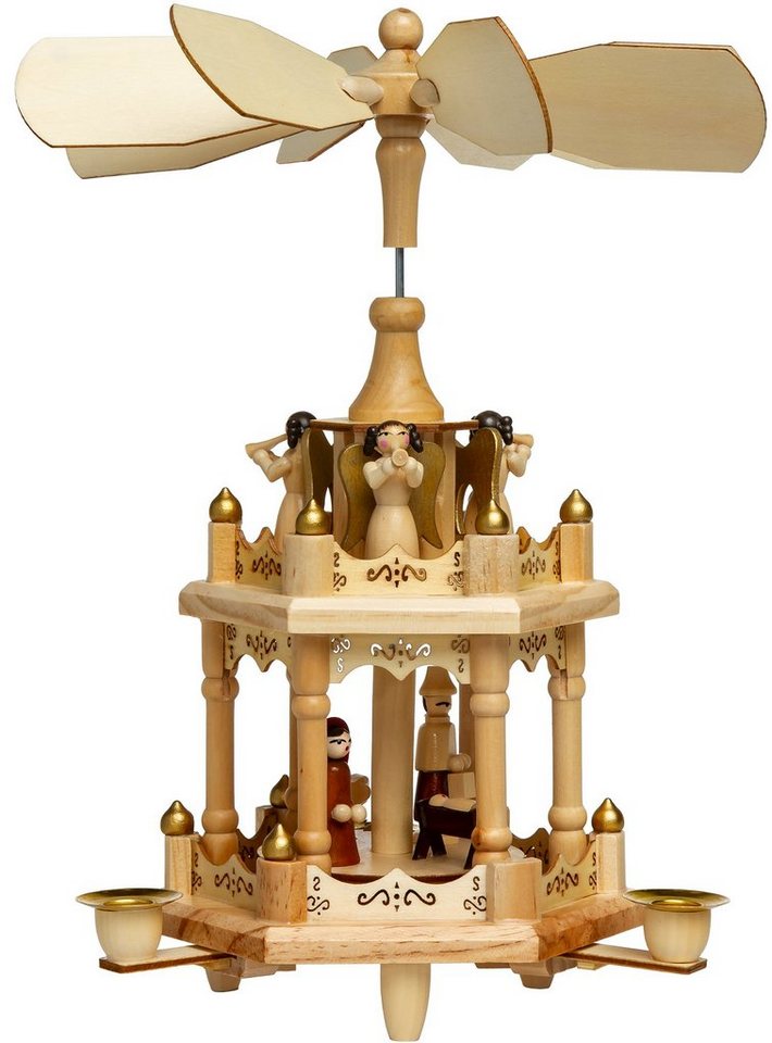 SIKORA Weihnachtspyramide aus Holz mit 2 Etagen Tradition Pyramide Weihnachten Deko H:30cm - P2 SIKORA Weihnachtspyramide aus Holz mit 2 Etagen Tradition Pyramide Weihnachten Deko H:30cm - P2 von SIKORA