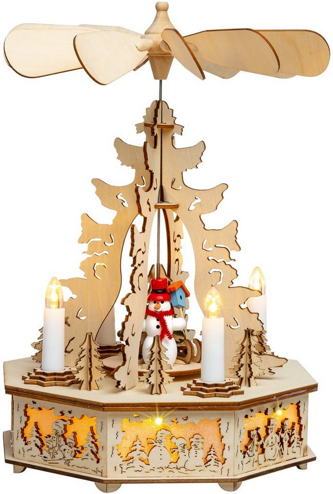 SIKORA Weihnachtspyramide P31 mit LED Beleuchtung und elektrischem Antrieb von SIKORA