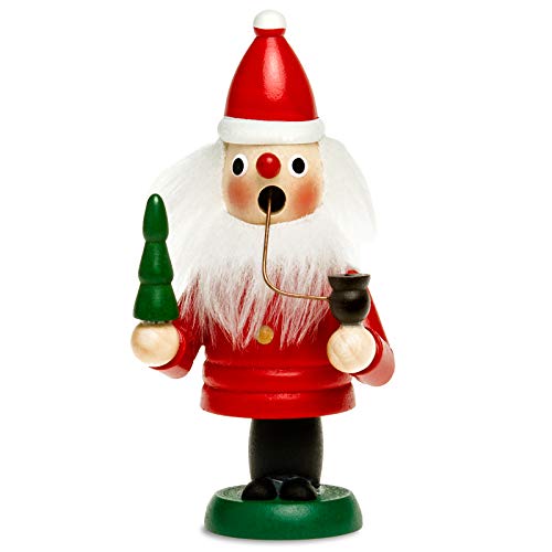 Sikora Mini Räuchermännchen aus Holz Räucherfigur Deko Weihnachtsfigur - RM-G, Farbe/Modell:G1 Weihnachtsmann rot, Höhe in cm:Höhe ca. 12 cm von SIKORA