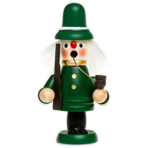 Sikora Mini Räuchermännchen aus Holz Räucherfigur Deko Weihnachtsfigur - RM-G, Farbe/Modell:G3 Jäger grün, Höhe in cm:Höhe ca. 12 cm von SIKORA