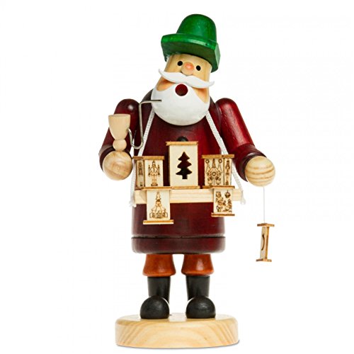 Sikora RM-A Räuchermännchen aus Holz 3 Größen Verschiedene Motive, Farbe/Modell:A16 rot - Laternenverkäufer, Höhe in cm:Höhe ca. 15 cm von SIKORA