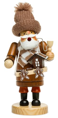 Sikora RM-A Räuchermännchen aus Holz 3 Größen Verschiedene Motive, Farbe/Modell:A32 braun - Lebkuchenhändler, Höhe in cm:Höhe ca. 19.5 cm von SIKORA