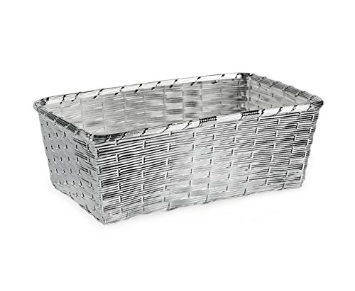 Brotkorb 24x14x8 cm mit versilbertem Metalldraht. Für Brot, Konfekt, Croissants, Brötchen und mehr von SILBERKANNE