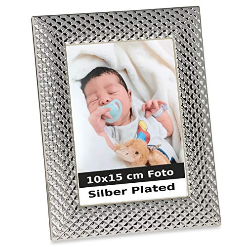 SILBERKANNE Bilderrahmen Hannover 10x15 cm Foto Premium Silber Plated edel versilbert in Top Verarbeitung von SILBERKANNE