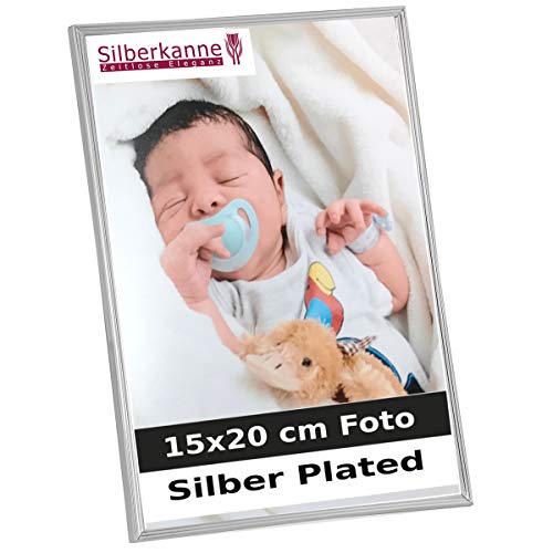 SILBERKANNE Bilderrahmen Kassel 15x20 cm Foto Premium Silber Plated edel versilbert in Top Verarbeitung. von SILBERKANNE