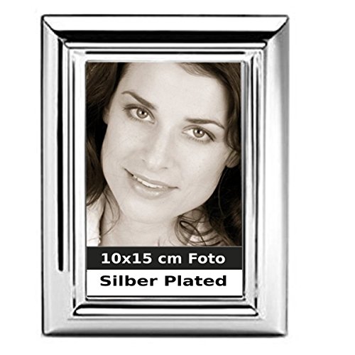 SILBERKANNE Bilderrahmen Mailand für 10x15 cm Foto aus Silber Plated versilbert in Premium Verarbeitung SILBERKANNE Bilderrahmen Mailand für 10x15 cm Foto aus Silber Plated versilbert in Premium Verarbeitung von SILBERKANNE
