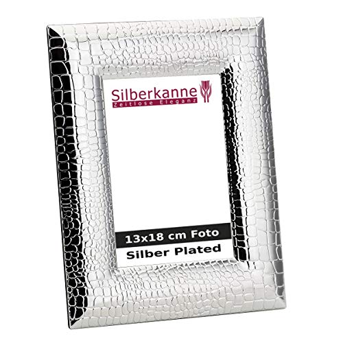 SILBERKANNE Fotorahmen Silberrahmen für 13x18 Fotos Premium Silber Plated edel versilbert in Top Verarbeitung. von SILBERKANNE