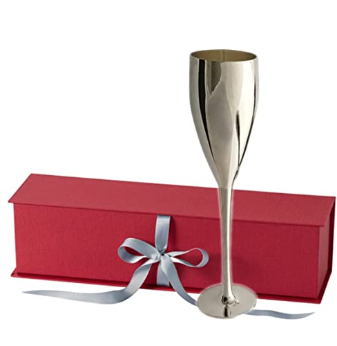 SILBERKANNE Hochwertige Champagnerkelch Sektkelch Sektflöten Hamburg H 20 cm Premium Silber Plated edel versilbert. Fertig zum verschenken mit schicker Geschenkverpackung von SILBERKANNE