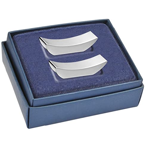 SILBERKANNE Messerbänkchen Besteckablage Messerbank 6,0x1,5x1,5 cm 2er Set Premium Silber Plated edel versilbert in Top Verarbeitung. Fertig zum verschenken mit schicker Geschenkverpackung von SILBERKANNE