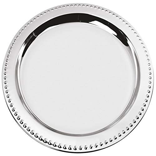 SILBERKANNE Platzteller 32 cm Perlrand Premium Silber Plated edel versilbert in Top Verarbeitung. von SILBERKANNE