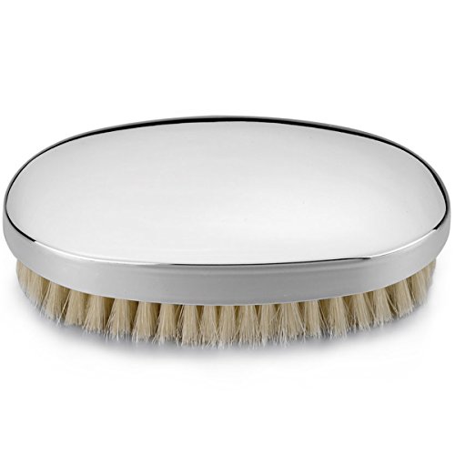 SILBERKANNE Reisebürste Kleiderbürste 13x7 cm Premium Silber Plated edel versilbert in Top Verarbeitung von SILBERKANNE
