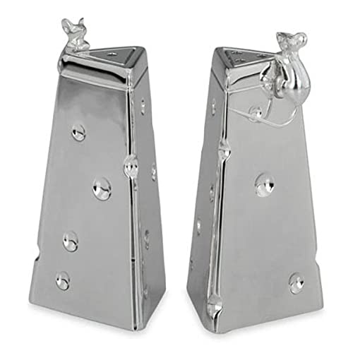 SILBERKANNE Salz- und Pfefferstreuer Maus L 7 cm 2 er Set Premium Silber Plated Edel versilbert in Top Verarbeitung. Fertig zum verschenken mit schicker Geschenkverpackung von SILBERKANNE