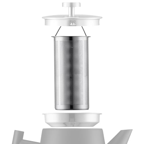 SILBERTHAL Edelstahl Teesieb - Teefilter für losen Tee - Kompatibel mit der SILBERTHAl Teekanne Edelstahl in Schwarz & Silber - Tea Strainer von SILBERTHAL