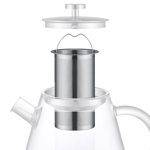 SILBERTHAL Edelstahl Teesieb - Teefilter für losen Tee - Kompatibel mit der SILBERTHAl Teekanne Glas - Tea Strainer von SILBERTHAL
