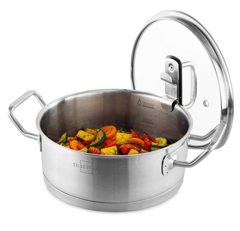 SILBERTHAL Kochtopf Topf 20cm 2.5L mit Deckel, (1-tlg) von SILBERTHAL