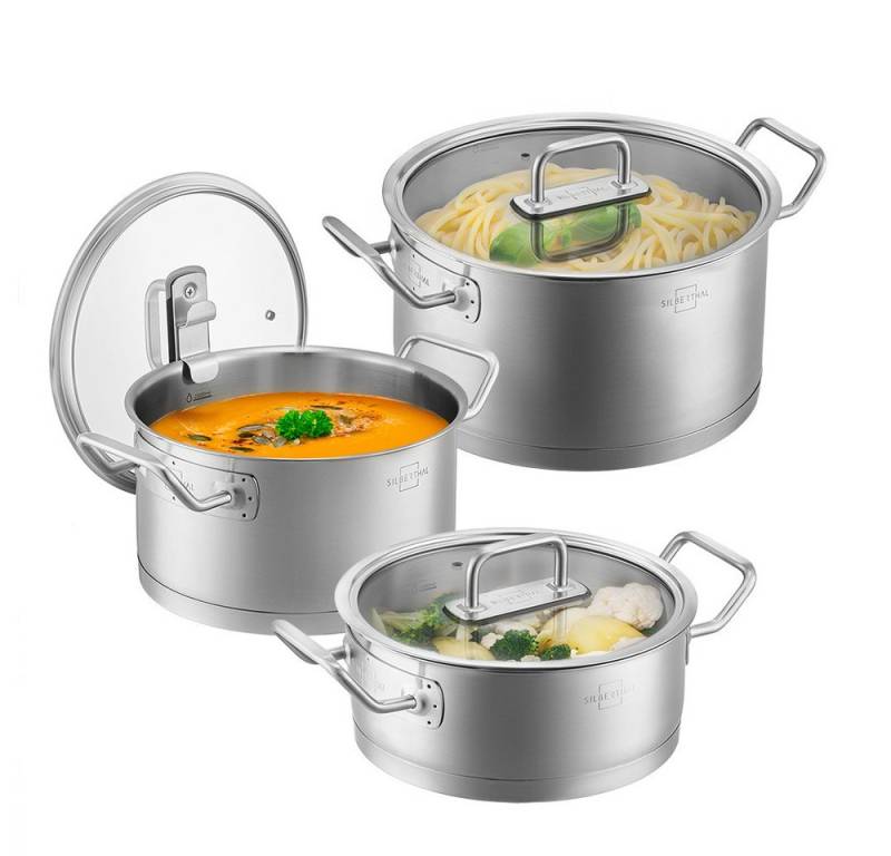SILBERTHAL Kochtopf Topfset, (3-tlg) von SILBERTHAL