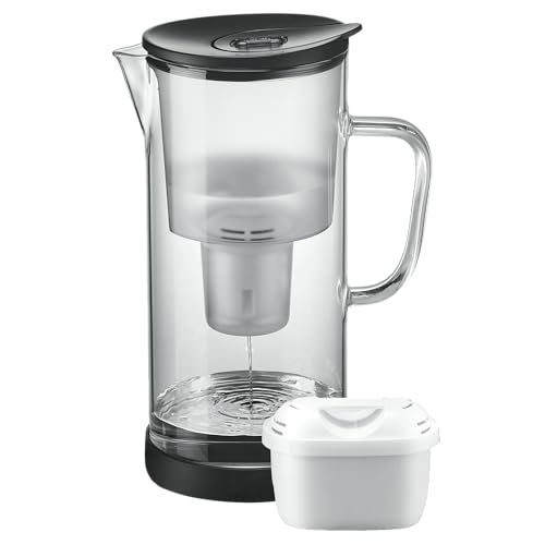 SILBERTHAL Wasserfilter Glas Karaffe 2,7 Liter - Kompatibel mit Maxtra - Reduziert Kalk und Chlor im Trinkwasser von SILBERTHAL