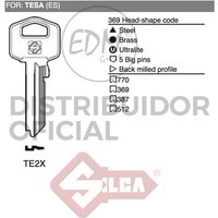 Silca - E3/12000 s.of. llave acero TE2X tesa von SILCA