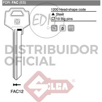 Silca - E3/12032 llave acero FAC12 fac von SILCA
