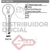 Silca - E3/12040 llave laton FAC15 fac von SILCA