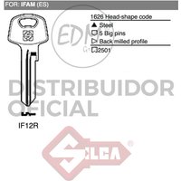 Silca - E3/12103 llave acero IF12R ifam von SILCA