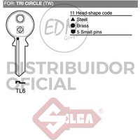 E3/12174 Llave Acero Tl6 Tri Circle von SILCA