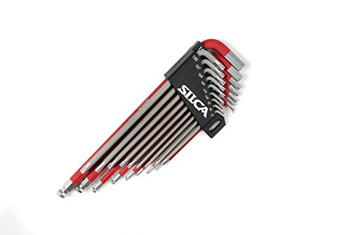 SILCA HX-Two Heavy Duty Essential Metrisches Sechskant- und Torx-Set | Torx 7 – T30 – Sechskant 1,5 – H10 | Farbe: pulverbeschichtet, rote und graue Textur, Rutschfester Griff SILCA HX-Two Heavy Duty Essential Metrisches Sechskant- und Torx-Set | Torx 7 – T30 – Sechskant 1,5 – H10 | Farbe: pulverbeschichtet, rote und graue Textur, Rutschfester Griff von SILCA