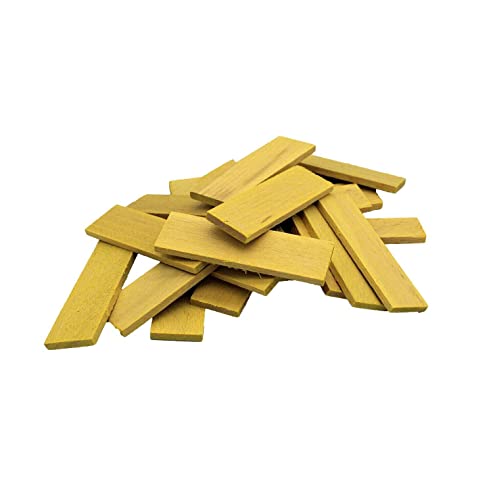 SILISTO Holz-Verglasungsklötze 80x24x4mm (Gelb) 1000 Stück von SILISTO
