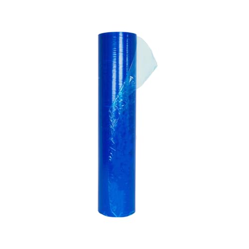 SILISTO 1x Rolle Fensterfolie - 50cm x 100m, Blau - selbstklebende Glasschutzfolie, Abdeckfolie, Fensterfolie selbsthaftend - für die Sicherung von Glasoberflächen bei handwerkliche Arbeiten von SILISTO